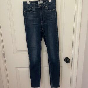 Paige Skinny Jeans w/ raw Hem